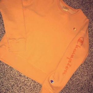 Orange Champion reverse weave sweater